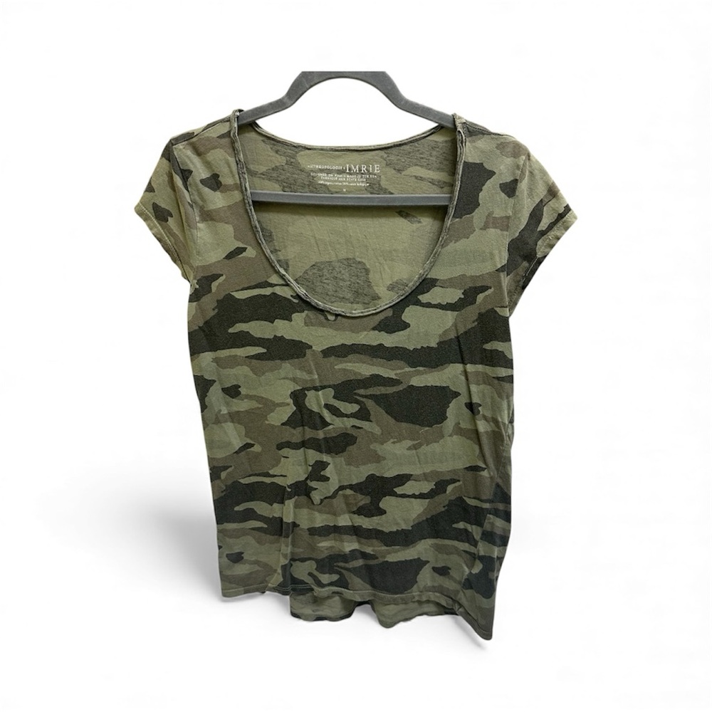 Anthropologie Imrie Bennett Short Sleeve Camo Tshirt - Size M